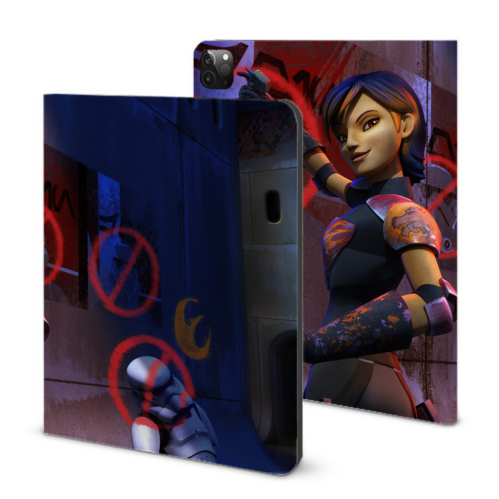 （画像用） スター・ウォーズ Star Wars IPadケース ペンホルダー付き ブックスタイルデザイン